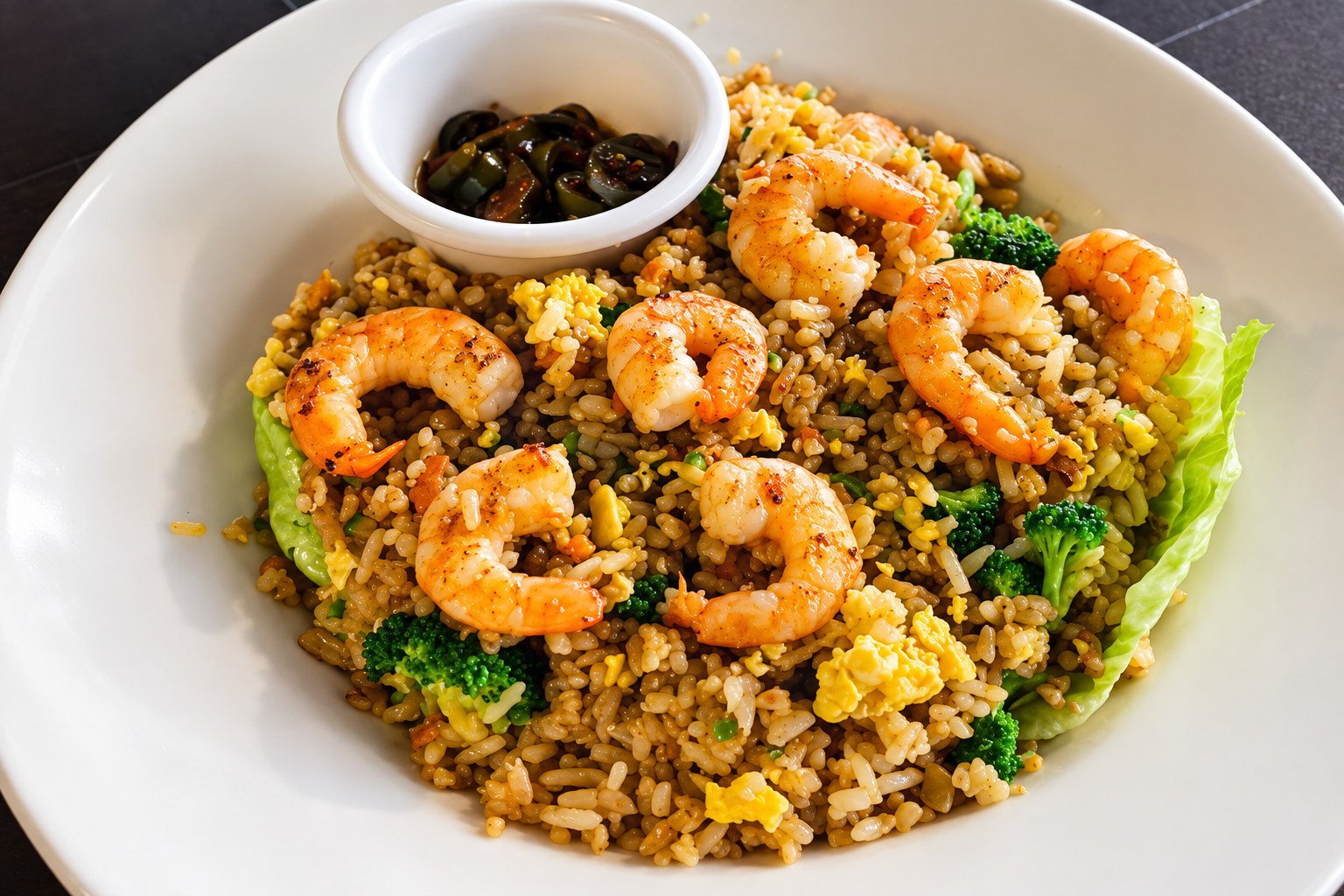 Arroz con camarones de Bendito